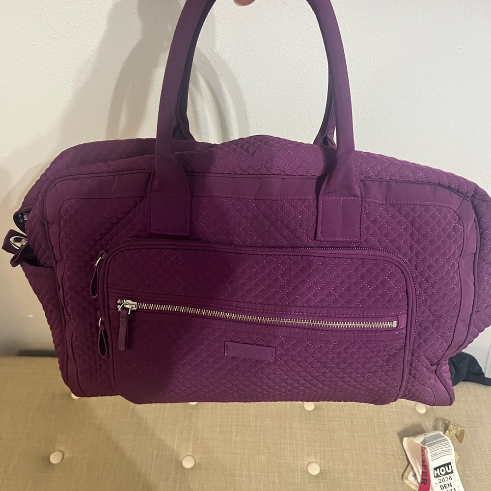 Vera Bradley Purple Quilted Travel Bag